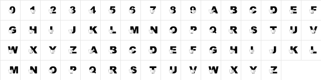 pf_hippo2 Regular  glyph index