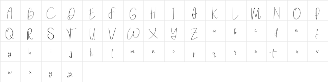 Elanor Regular  glyph index