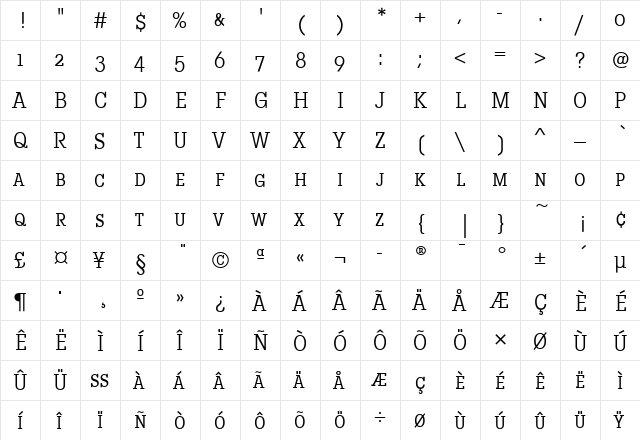 LubalinGraphCdSCITC Book  glyph index