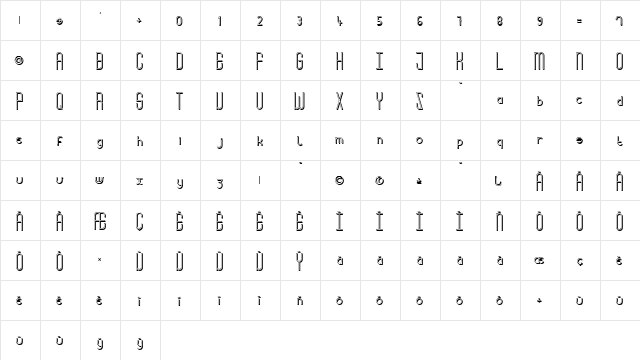 More Babydoll Regular  glyph index