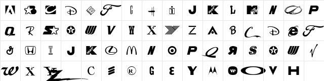 The Spectacle Regular  glyph index