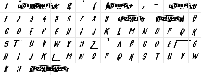 California Medium  glyph index