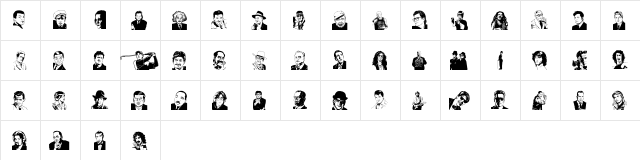 UdeMAN Regular  glyph index