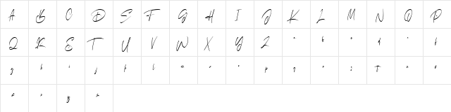 Arteknilo Free Font Regular  glyph index