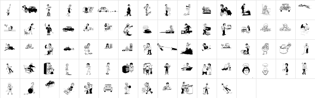 Unlucky Regular  glyph index