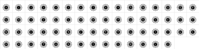 Leaf_Love_Mono Regular  glyph index