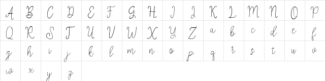 sweetness Regular  glyph index