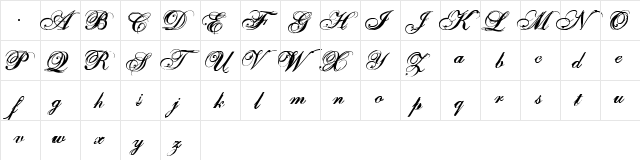 One Fell Swoop Regular  glyph index