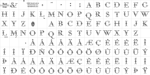 Graceful Ghost Regular  glyph index