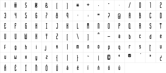 DO Aposento Regular  glyph index
