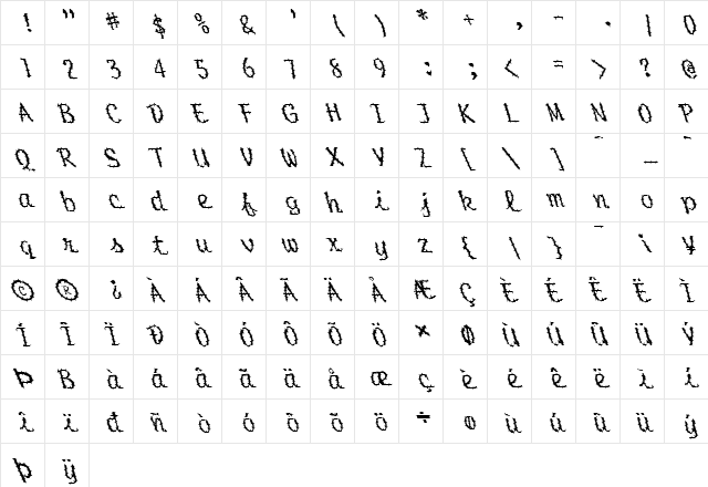 FZ HAND 20 SPIKED LEFTY Normal  glyph index