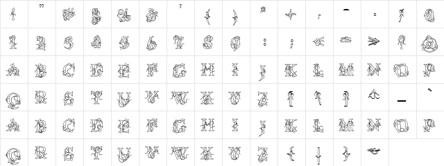 DJ Lights Regular  glyph index