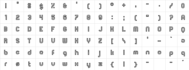 Revolution Will Be Hypnotised Regular  glyph index