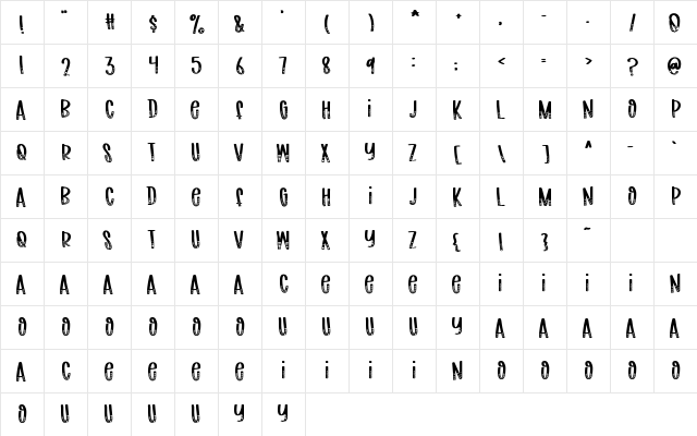 FB-Leonardo Regular  glyph index