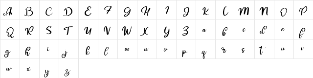 Hibes FREE Regular  glyph index