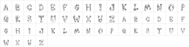 Down the Drain Regular  glyph index