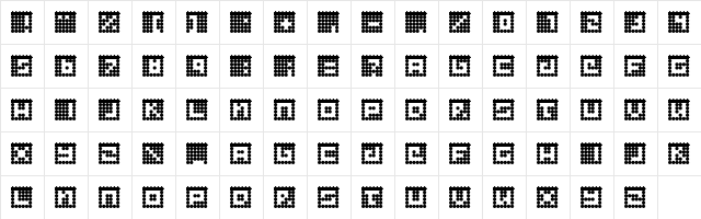 dmf studio  forsyth Regular  glyph index