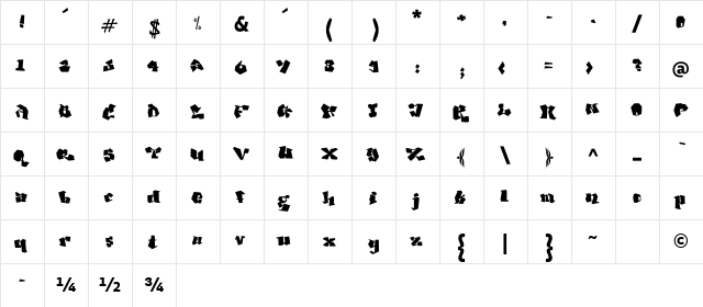 djadli_Tachkili Regular  glyph index