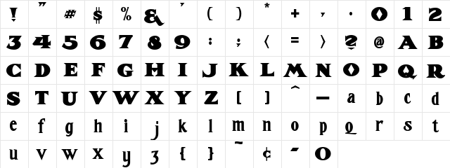 2 Delta Spur DNA Regular  glyph index