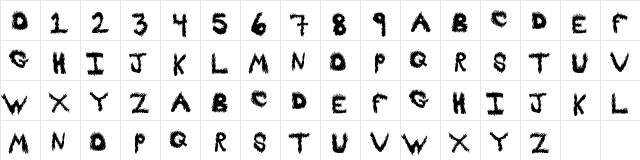 FireProof Regular  glyph index