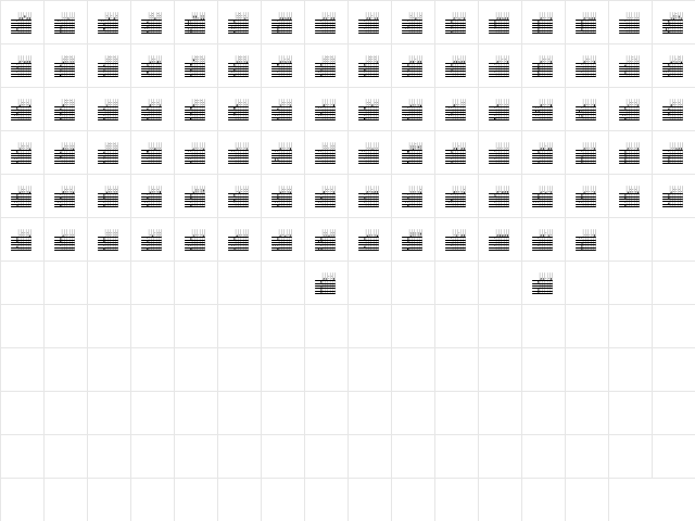 Logic twenty-five Q Regular  glyph index