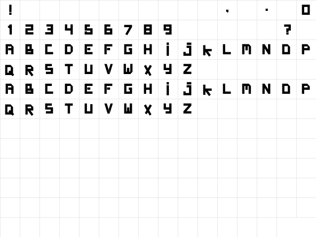 BUFFKY 359 Regular  glyph index