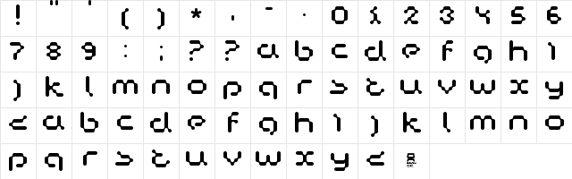 Copycat Regular  glyph index