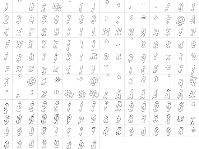 Ruler Volume Line Regular  glyph index