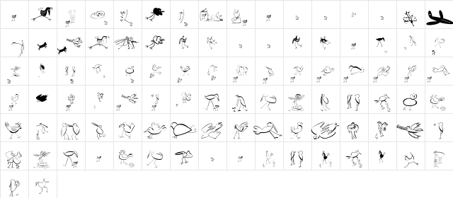 AIFlighty Regular  glyph index