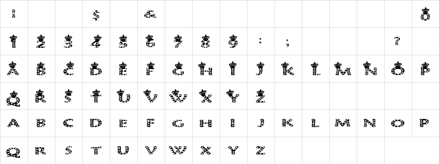 Love Alps Regular  glyph index