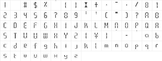 Alphabet_2 Regular  glyph index