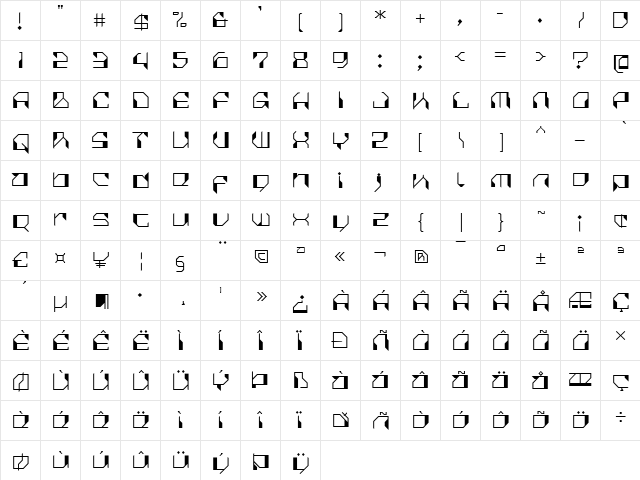 Cilica Virus  glyph index