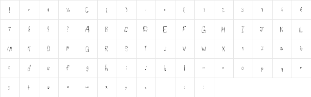 SimpleLucky Regular  glyph index