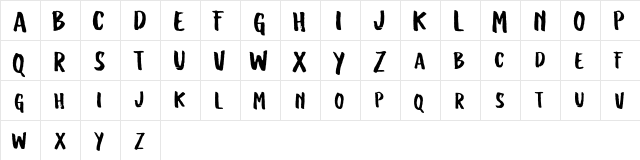 SERPENTS FREE Regular  glyph index