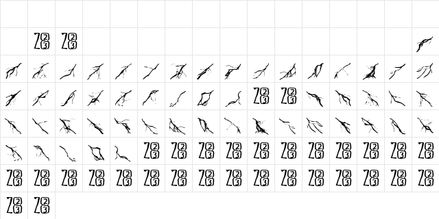 Zone23_Lightning Normal  glyph index