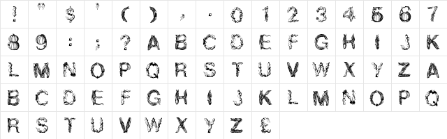 Autumn Gifts Regular  glyph index
