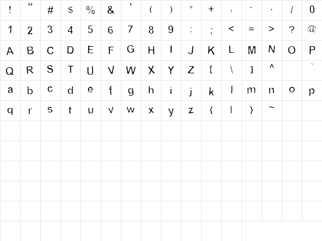 CK Elusive Regular  glyph index