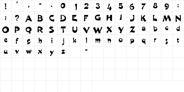 LoopholeDisplaySSK Regular  glyph index