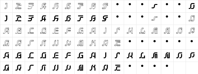 GROSSFADERS CH01 Regular  glyph index