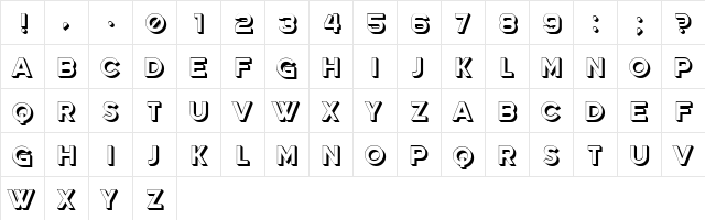 Education Regular  glyph index