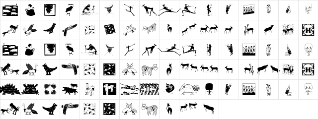 AfricanQueens Regular  glyph index