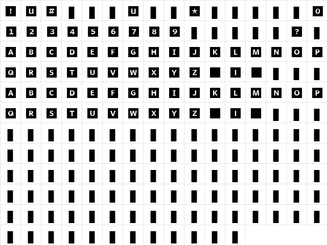 WhitneyIndexBlack Medium  glyph index