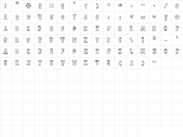 CK Spirit Regular  glyph index