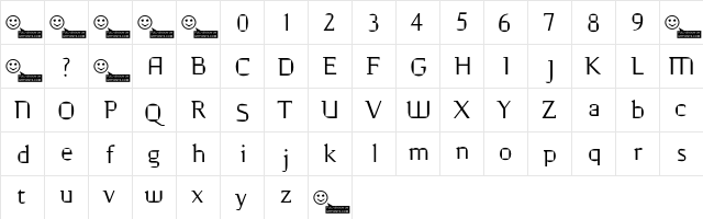 Easton Semi_demo  glyph index
