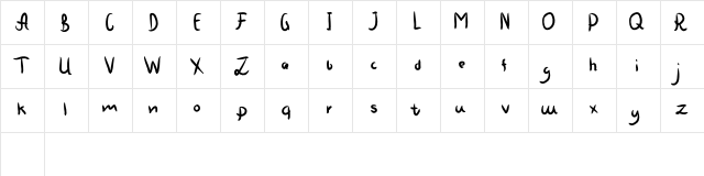 Emotionale Regular  glyph index