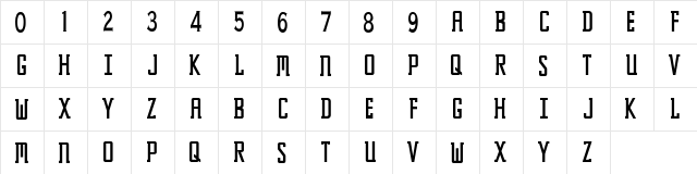 NHL Columbus Regular  glyph index