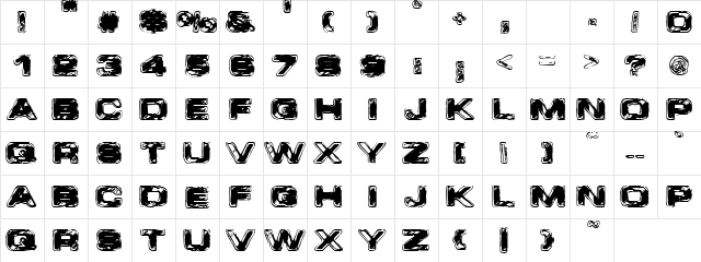 Mannish Jeans Regular  glyph index