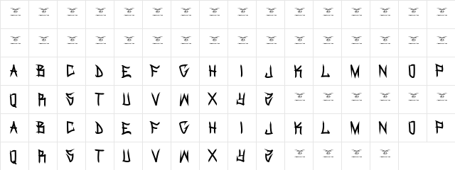 Ol Skool Regular  glyph index
