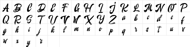 The Disnathos Regular  glyph index