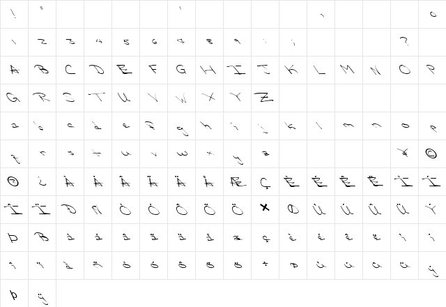 FZ HAND 24 LEFTY Normal  glyph index